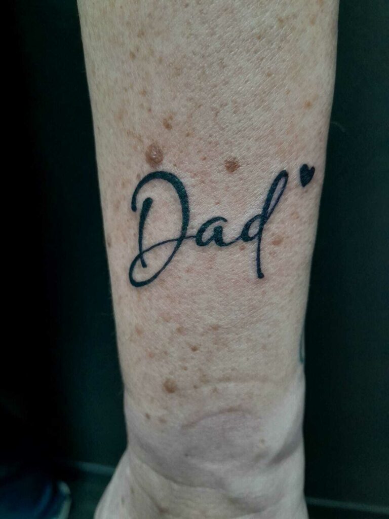 Family Hand Black and White Tattoo