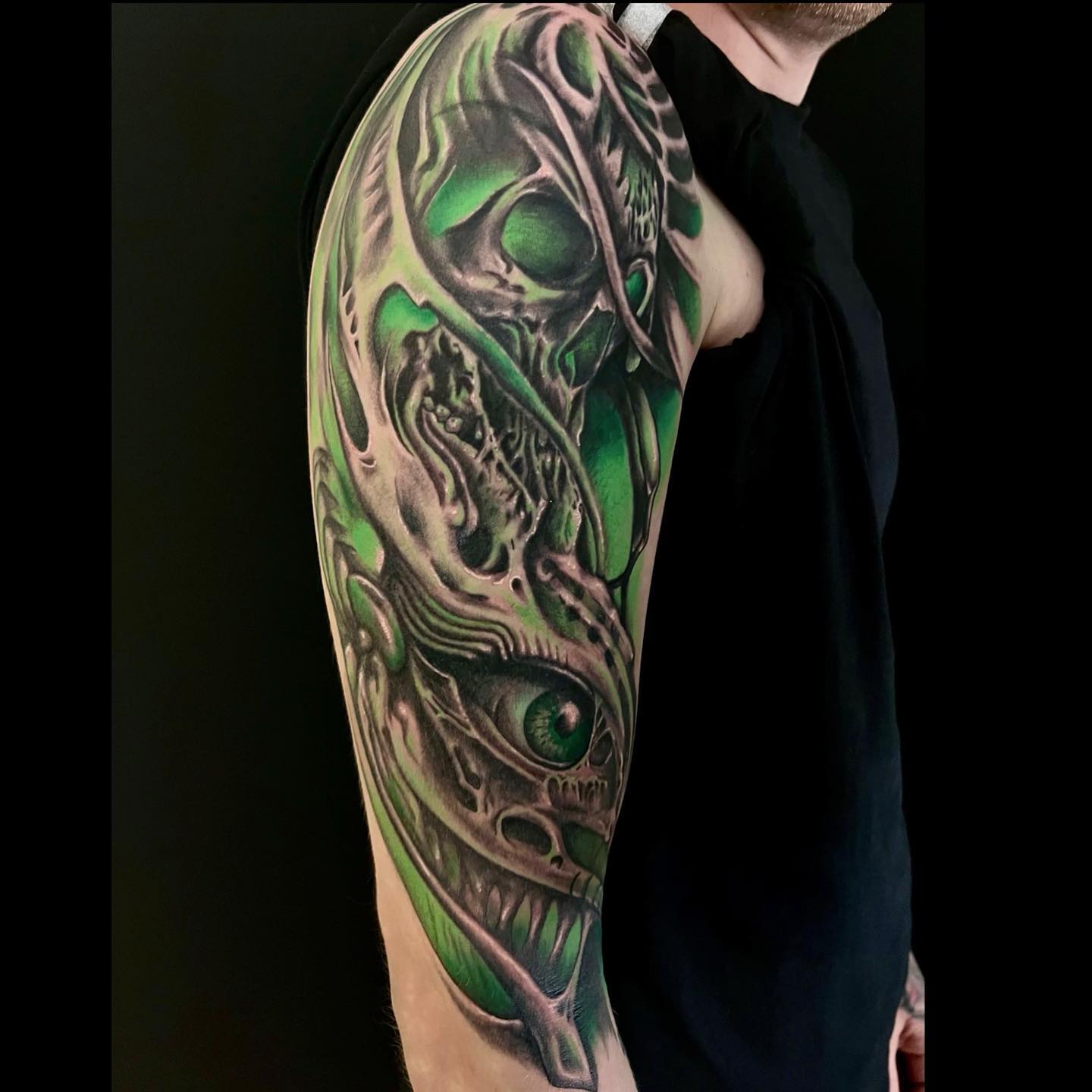 Transforming Arms into Art: Top 68 Tattoo Sleeve Ideas 22 Human eye and Skull Sleeve Color Tattoo