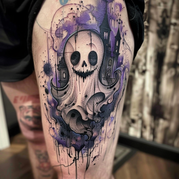 color ghost blue tattoo