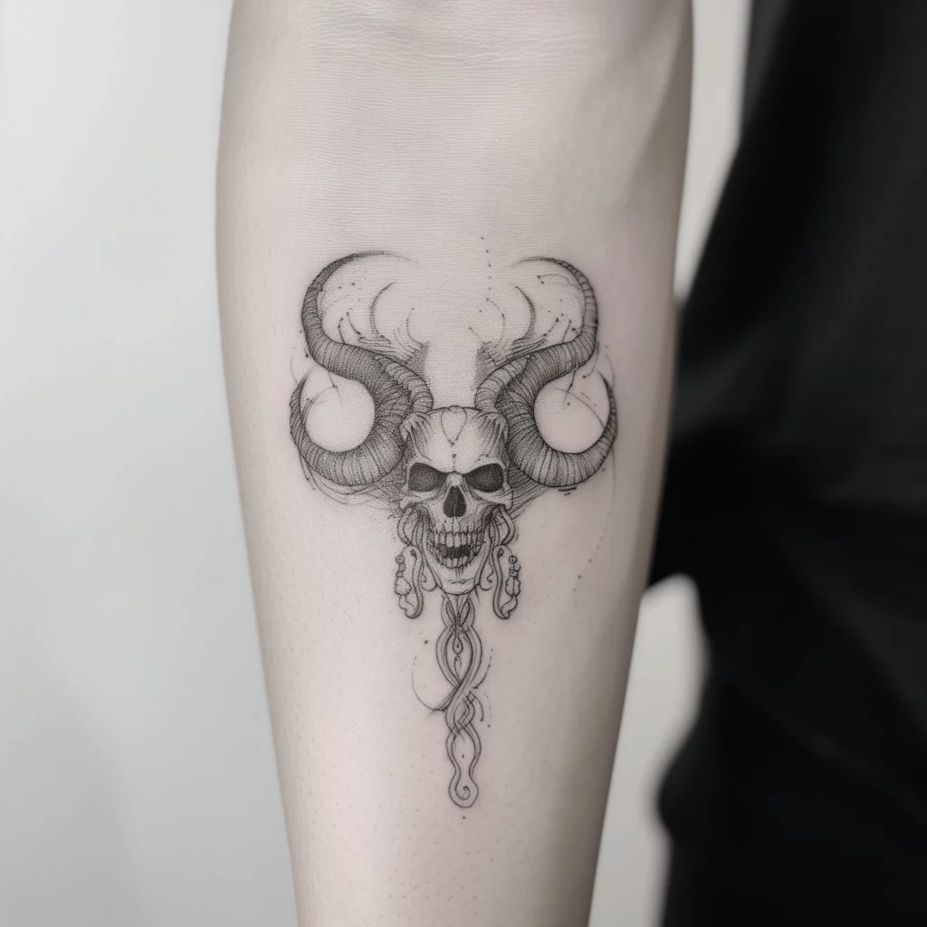 skull ghost tattoo