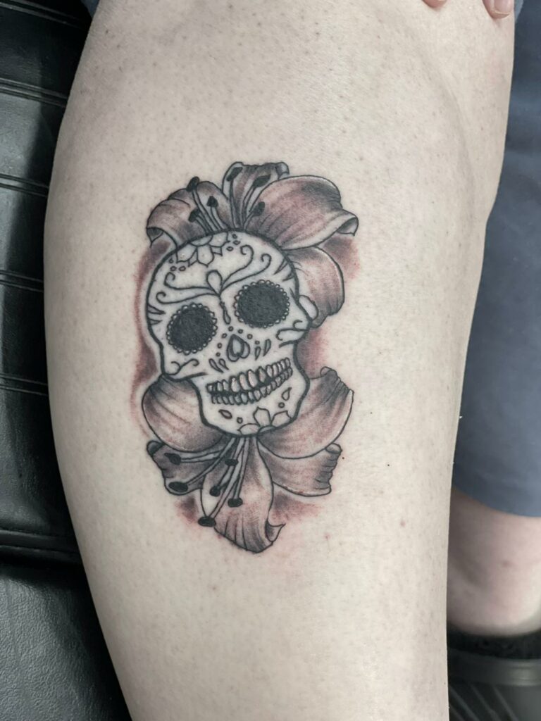 Ghost Rider Shoulder Color Tattoo