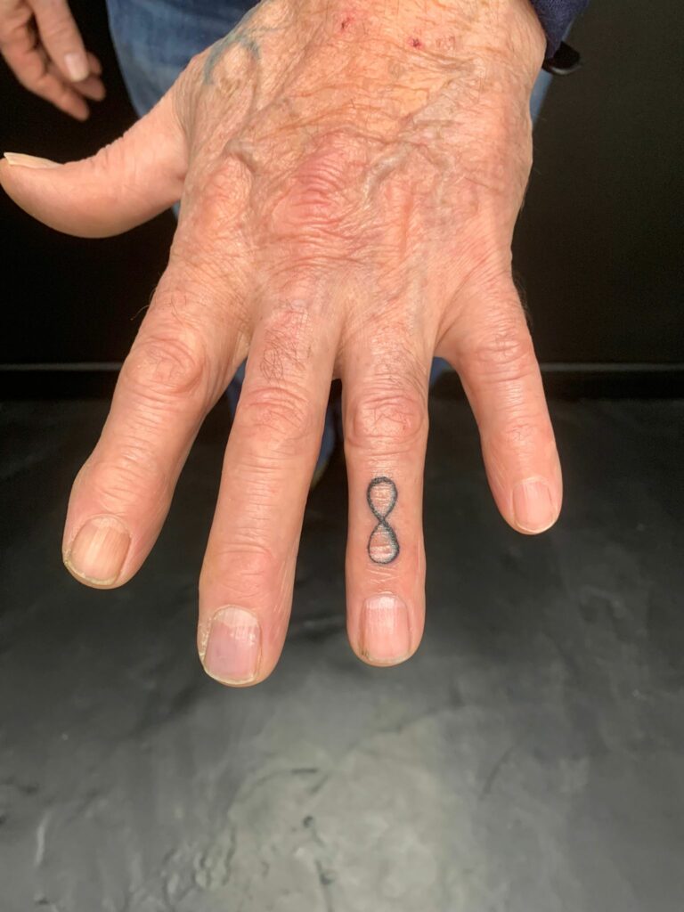 Symbol Finger Black And White Tattoo